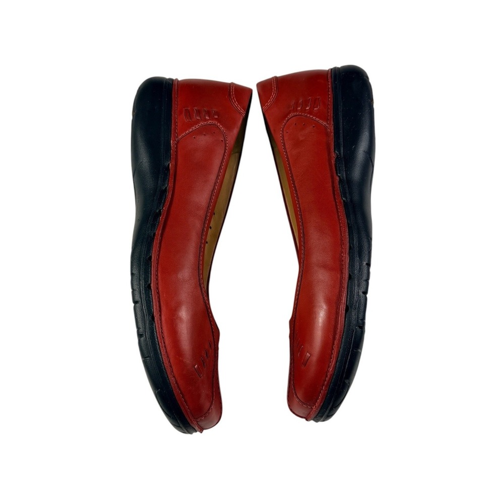 Clarks Un Structured Rosily Red Leather Ballet Flats Womens 10M 26068451 NEW - Picture 9 of 13